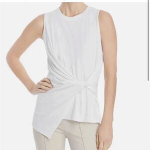 Kobe Halperin Twist Front Emilee sleeveless Tank Top in White Size Small NWT